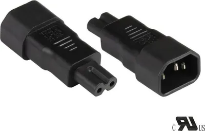 Obrázek produktu pro Napájecí adaptér C14 na C7 Euro 8 zásuvka, UL, černý