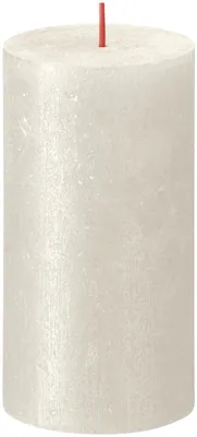 Produktbild von Bolsius Stumpenkerze Rustik Shimmer Elfenbein 13 cm