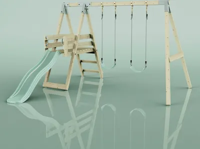 Produktbild von OutdoorToys Schaukel Möwe aus Holz in Grün Mintgrün
