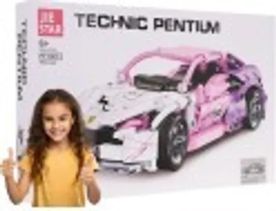 Obrázek produktu pro stavební sada stavebních cihel 652 el. Růžové sportovní auto pro děti