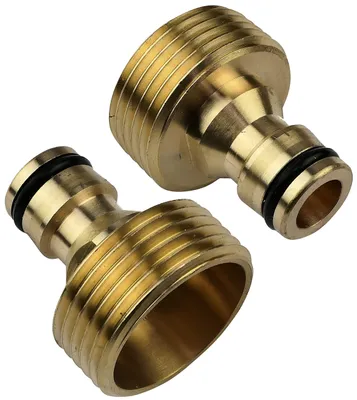 Imagen del producto de Juego de 2 adaptadores rápidos para rosca de 1 pulgada - Fabricados en latón