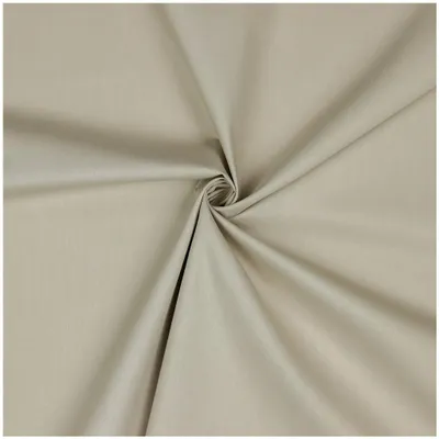 Baumwoll-Popeline 0003 Hellbeige – Uni Baumwollstoff Meterware mit Oeko-Tex Zertifikat.