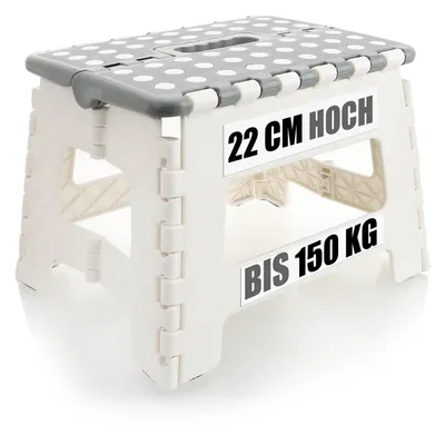Obrázek produktu pro Skládací stupínek s gumovými protiskluzovými podložkami – přenosný a úsporný, nosnost až 150 kg