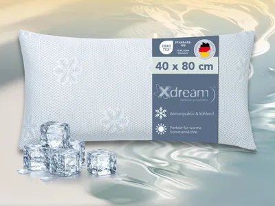Produktbild von Kühlendes Kopfkissen | 40 x 80 cm | höhenverstellbar| Kissen mit innovativem Kühleffekt | XDREAM Cooling