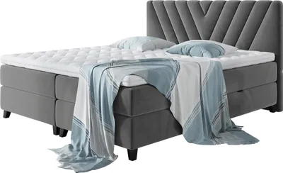 Produktbild von MIRJAN24 Boxspringbett Romantic, Stilvoll Doppelbett, Bett mit zwei Bettkästen, Schlafzimmer (Farbe: Fresh 32, Größe: 160x200 cm)