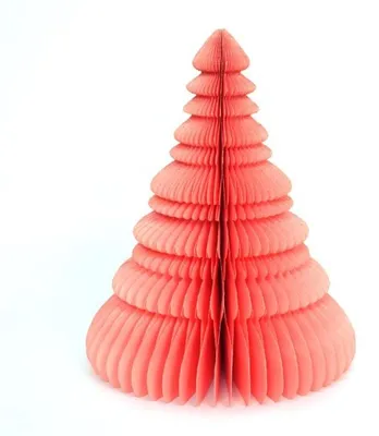 Only Natural – Wabenpapier-Weihnachtsbaum – Rosa – 30 cm – Ansicht 1
