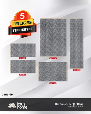 Produktbild von 5-teiliges Teppich-Set Yeiyanda Code-09