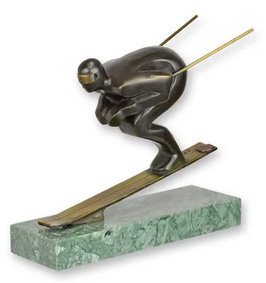 Productafbeelding van A Bronze Sculpture Of A Skier
