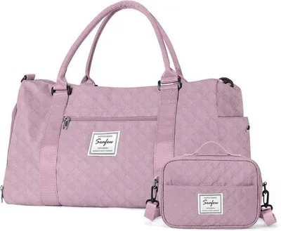 Produktbild von Sporttas für Damen, Reisegepäck, Handgepäck, Wasserdichte Reisetasche, Dufflebag, Fitness-Tasche, 40L, Lila