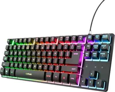 Produktbild von Trust GXT 833 Thado Tastatur mit TKL-Beleuchtung, Schwarz