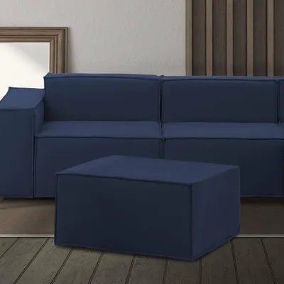 Immagine prodotto di Talamo Italia Pouf Avolasca 70x80x43h cm blu, Sfoderabile blu  Italy