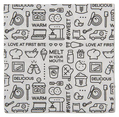 Produktbild von Clayre & Eef Servietten Papier 20er Set 33x33 cm Weiß Papier
