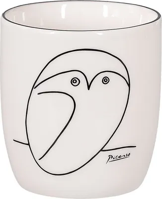 Produktbild von tea4chill Könitz Teebecher Picasso - Le Chouette (Eule). Teetasse 230ml, Basic Bone China Porzellan