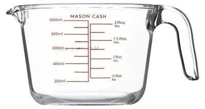 Glas-Messbecher 1 Liter, Borosilikatglas, transparent