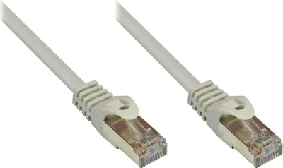 Produktbild von RNS® Patchkabel mit Rastnasenschutz, Cat. 5e, SF/UTP, PVC, 100MHz, grau, 0,15m, Good Connections®