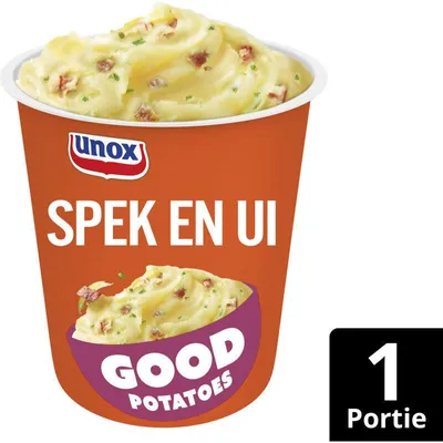 Obrázek produktu pro Unox Good Potatoes Bacon and Cibulka 51g – vydatná svačina se slaninou a cibulí