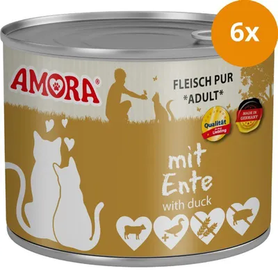 Produktbild von Amora 4028802250115, Adult, Ente, 200 g, Getreidefrei, Ohne künstliche Farbstoffe