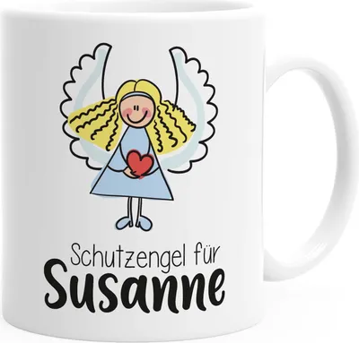 Produktbild von SpecialMe® Schutzengel Namenstasse personalisierte Kaffee-Tasse mit Namen persönliche Geschenke weiß Keramik-Tasse