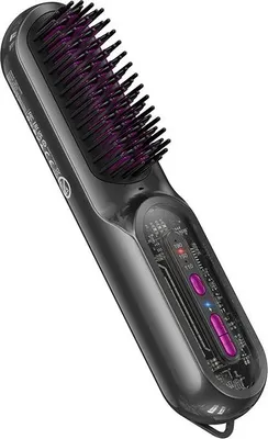 Obrázek produktu pro Žehlička na vlasy Hoco s hřebenem HP45 šedá