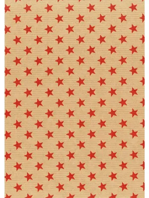 Produktbild von Secare Rolle Kraftpapier Weihnachten rote Sterne 30cmx250m