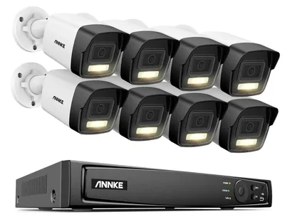 Obrázek produktu pro 16-kanálová bezpečnostní sada s NVR a 8 bullet kamerami, 12 MP, AI detekce, noční vidění