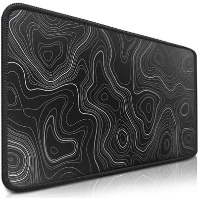 Produktbild von XXL Gaming-Mauspad Schwarz – Großes Mauspad 350 x 260 mm – Rutschfeste Schreibtischunterlage für Gaming und Büro – Ausfransfreie Kanten – Präzises und langlebiges großes Mauspad von maxlvl