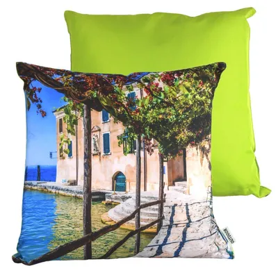 Produktbild von Dekokissen 45x45cm Stuhlkissen wasserabweisend 6 Urlaubsmotive