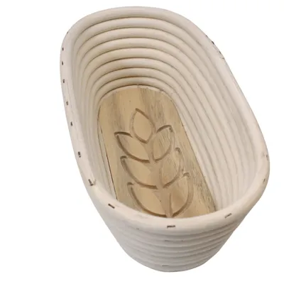 Obrázek produktu pro HOME ELEMENTS Ošatka oválná s dřevěným dnem Klas, 26 x 13 x 9 cm