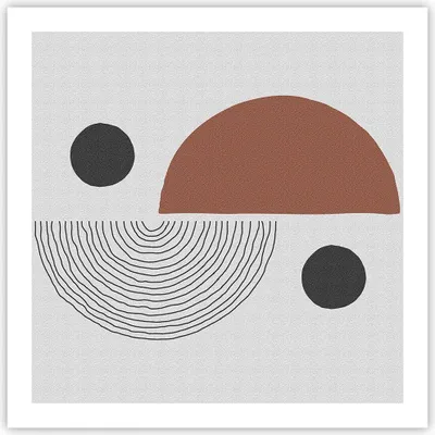 Produktbild von Poster - Poster ohne Rahmen - Abstraktion Figuren Geometrisch - 60x60 cm - Wand Bild - Wanddeko - Wandbilder - Kunstposter - Wandposter - Bilder - Kunstdruck - Wandbild - P2XAC60x60-4153