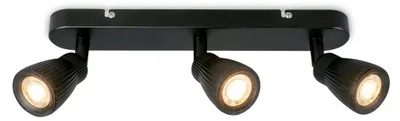 Produktbild von Briloner LED Deckenlampe Schwenkbar 35 cm 10,5W, 1200lm, 3000K Warmweiß 3-flammig Schwarz - Deckenstrahler Wohnzimmer Flur Küche Büro