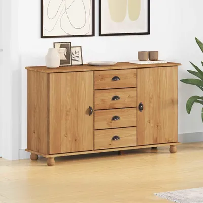 Produktbild von vidaXL Sideboard ASKIM 133,5 x 40 x 79 cm Massivholz Kiefer