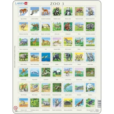 Image de Puzzle LARSEN Animaux du monde (ZOO 3) 49 pièces