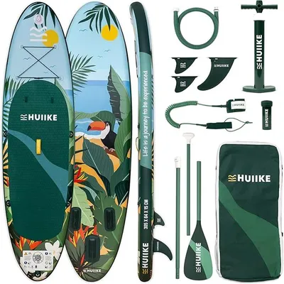 Immagine prodotto di Tavola da Stand Up Paddle con accessori, pagaia, pinne e pompa. Tavola gonfiabile per Stand Up Paddle, alta stabilità e resistenza. Dimensioni: 305 x 84 x 15 cm, portata massima: 130 kg