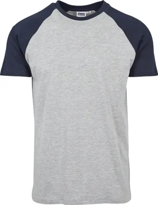 Produktbild von Urban Classics T-Shirt Herren Raglan Contrast Tee grau meliert/navy XXL