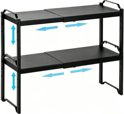 Immagine prodotto di 2 organizer espandibili per armadietti da cucina