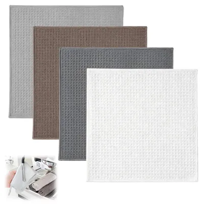 Produktbild von 4-teiliges Barista-Handtuchset, Mikrofaser-Geschirrtücher, Siebträgerzubehör, 30 x 30 cm, Reinigungstücher für Kaffeemaschinen