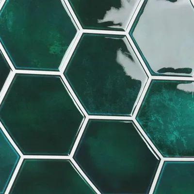 Produktbild von Selbstklebende, marmorierte Wandfliesen in Hexagonform, 10 Stück