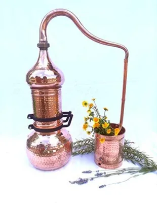 Productafbeelding van Koperen distilleerketel voor het distilleren van aromatische planten, 15 liter