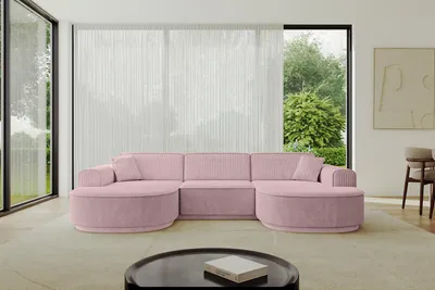 Produktbild von ALTDECOR Ecksofa in U-Form  MARI-U1-v3 - 303x171x83 cm  Rosa -  Corner Sofa Bett Eckcouch Couch L-Form Wohnlandschaft  Cauchsofa