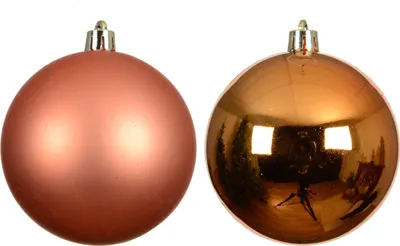 16 Weihnachtsbaumkugeln Kunststoff 4cm klein & bruchsicher Uni Warmorange