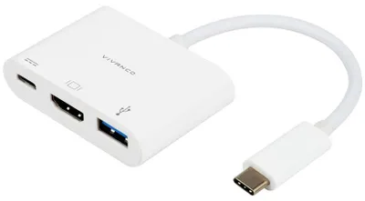 Obrázok produktu pre ViVanco™34293 dokovacia stanica/replikovací port pre notebooky USB 3.2 Gen 1 (3.1 Gen 1) Type-C biela