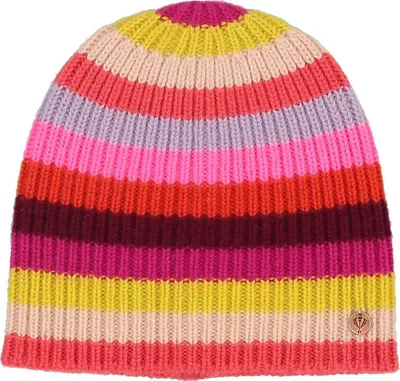 Productafbeelding van FRAAS beanie muts Signature Multi Stripe Knit Slouch Beanie Coral veelkleurig