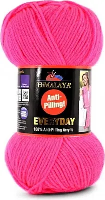 Produktbild von Himalaya Everyday Anti-Pilling Garn – Ultraweiches Acrylgarn in Rosa, 100g – Perfekt für Babys und Allergiker