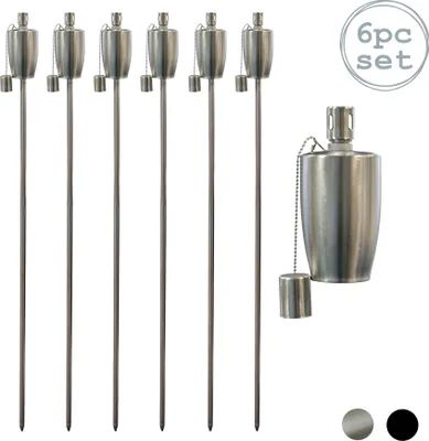 Produktbild von Gartenfackel - Paraffin-/Ölfackel - Fassdesign - 1460 mm - 6 Stück