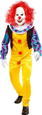 Produktbild von Pennywise Deluxe Clown-Herrenkostüm ES Lizenzartikel bunt - XL