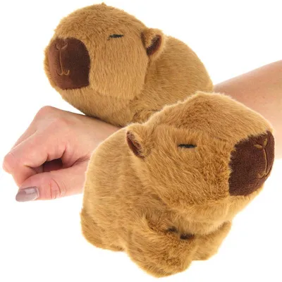 Productafbeelding van Kapibara knuffel voor kinderen, polsbandje van pluche