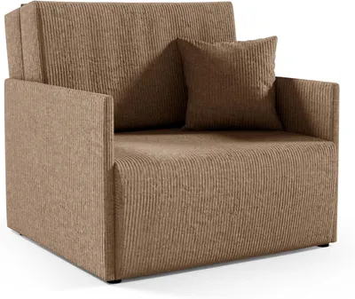 Produktbild von LIKMA Olita Schlafsofa 1-Sitzer mit Schlaffunktion 87 cm Braun Kord Stoff Anafi für Wohnzimmer