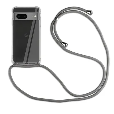 Produktbild von Handykette Für Google Pixel 8A Handyhülle mit Band Hülle Kordel Bumper Grau
