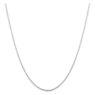 Image de Collier pour femme en argent pailleté, fin et réglable avec rallonge, J0759
