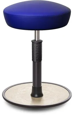 Produktbild von Sitz- Stehhocker Free Regular Hutsitz Boxmark Leder blau schwarz /cremeweiß.
